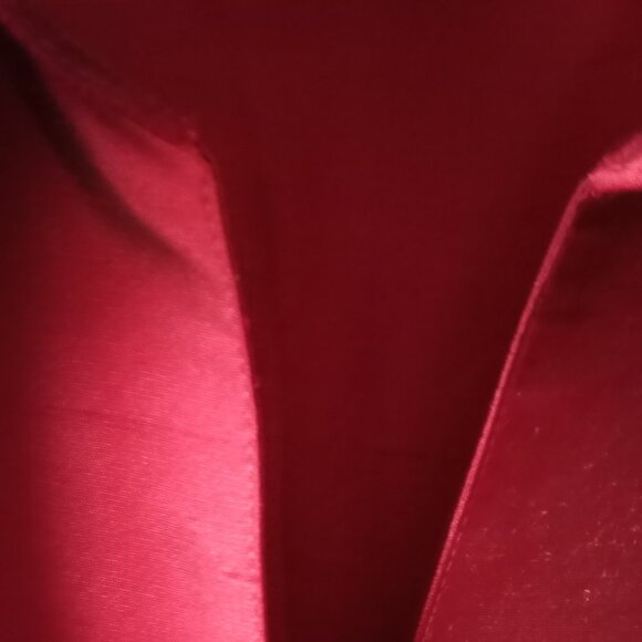 'Talbots' 100% Shantung Silk Claret Red Blouse 3/4 Sleeve Size 18W - Picture 4 of 11